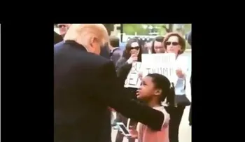 Donald Trump regañado por esta niña de esta foma y se vuelve viral (VIDEO)