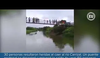 Al menos 30 heridos tras colapsar puente peatonal en Ecuador (VIDEO)