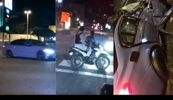 Persecución que terminó en un accidente; por un chofer imprudente