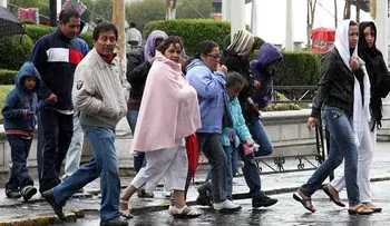 Frente frío afectará el país desde esta noche 