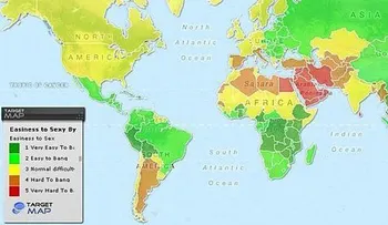 Mapa ubica a las mujeres del mundo más fáciles de conquistar
