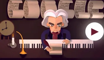 El doodle de Google pide tu ayuda para ordenar las partituras de Beethoven