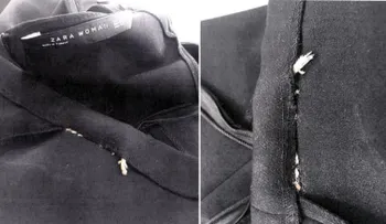 Mujer dice que encontró una rata cosida en su vestido de Zara