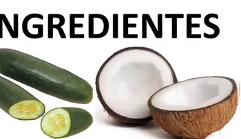 Quita pecas, arrugas y mancha con un coco y pepinos 