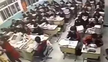 Video: Chinito presionado por examen, se tira por la ventana