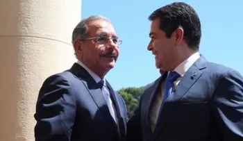 Presidente Medina y su homólogo hondureño visitan juntos el 911