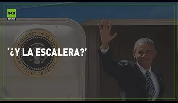 Revelan por qué no pusieron la escalera al avión de Obama en China (VIDEO)
