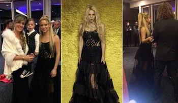 El look de Shakira en la boda de Lionel Messi y Antonela Roccuzzo, con vestido repetido