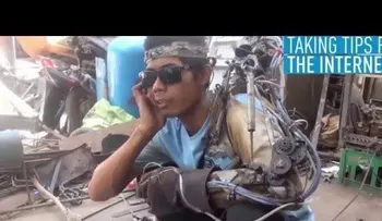 ¡IMPRESIONANTE¡ Este hombre construyo su propio brazo robotico...