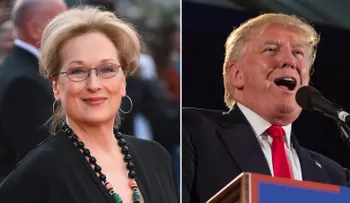 Así se ve Meryl Streep disfrazada e imitando a Donald Trump