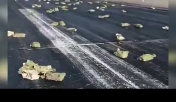 Llama poderosamente la atención extraña lluvia de diamantes y lingotes de oro caída de un avión