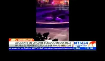 Video: En estado de gravedad nueve acróbatas que cayeron durante espectáculo