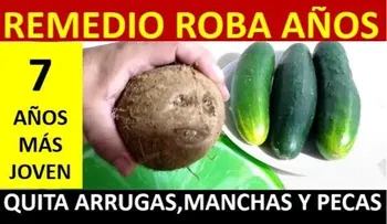 Quita manchas, pecas y arrugas: Solo necesita un coco y tres pepinos