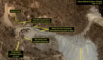 Imágenes de satélite muestran al sitio nuclear de Corea del Norte "listo" para una prueba