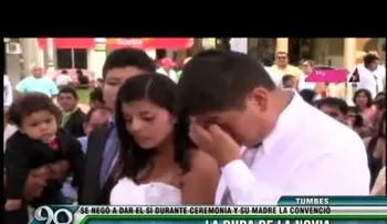 Novia se niega dos veces a dar el sí en pleno Altar y mira lo que pasa...