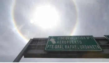 Un halo solar fue registrado en el cielo maracaibero.