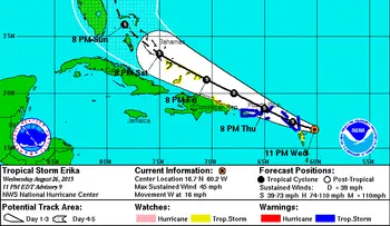 La tormenta tropical Erika avanza sobre el Caribe y podría dirigirse a Florida