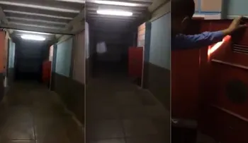 Guardias escolares filmaron a un "fantasma" que los aterroriza por las noches