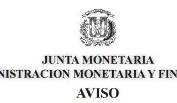 Aviso de la Junta Monetaria