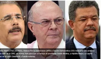 Exigirán frente a la ONU que incluyan a Danilo, Hipólito y a Leonel en caso Odebrecht 
