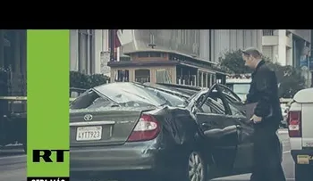Limpiavidrios cae de piso 11 y sobrevive (Video)
