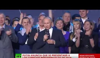 Vladímir Putin anuncia que será candidato en los comicios  del 2018
