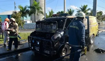 Condiciones de la ambulancia incendiaba