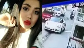 IMAGENES FUERTES: Momento del asesinato a tiros de Miss Bagdad 2015 mientras conducía su Porsche
