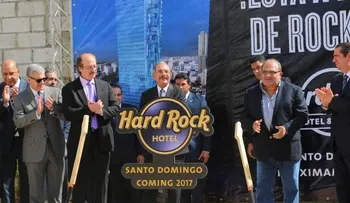 Presidente Medina y ejecutivos del Hard Rock dejan iniciada construcción hotel en la Lincoln