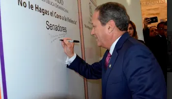 Presidente del Senado, Reinaldo Pared Pérez, inicia lanzamiento campaña: No le hagas el coro a la violencia