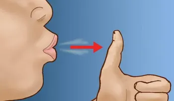 Esto es lo que le sucede a tu cuerpo si soplas aire en tu pulgar. ¡Como si fuera magia!