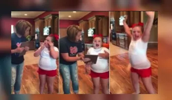 La emotiva reacción de una niña con síndrome de Down al enterarse que será porrista