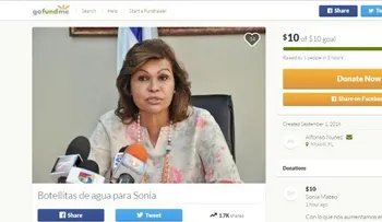 Crean cuenta de recaudación para que Sonia Mateo pueda comprar sus botellitas de agua