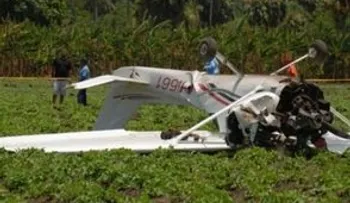 Una avioneta se precipita a tierra en Castañuelas y el piloto Jhonny de Peña, resulta con golpes y rasguños