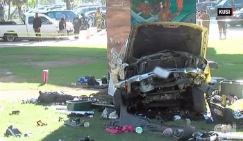 Cuatro personas mueren al caerle camioneta cuando celebraban el Día de la Raza 