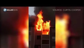 Hombre atrapa bebé arrojado desde un edificio en llamas