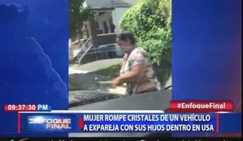 Mujer que rompió cristales a vehículo de su ex pareja, lo hizo porque anda con una "chapiadora" en SD