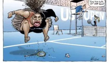 Serena Williams y su caricatura viral, tras ser acusada de racismo 