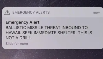 Ciudadanos de Hawaii reciben alerta falsa de ataque de misil balístico