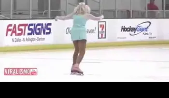 A los 90 años hace su última presentación de patinaje sobre hielo 