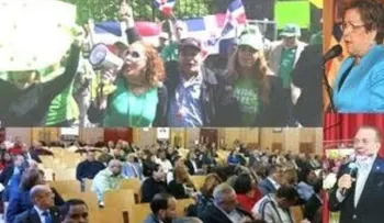 Decenas dominicanos en NY piquetean acto del PLD donde presentaban obras gobiernos