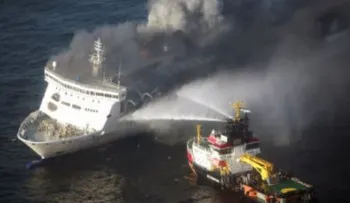Diez heridos al incendiarse un ferry francés en Inglaterra