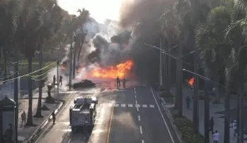 Incendio de camión de combustible en el Malecón deja dos fallecidos