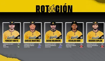 Águilas anuncian rotación segunda semana; Maya lanzará este viernes