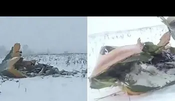 Estas son las primeras imágenes restos avión caído en Rusia, con 71 pasajeros