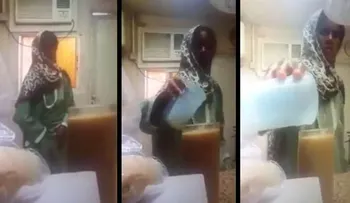 Cámara oculta captura a una asistente echando su orina en jugo de su jefa