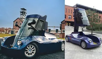 El impresionante auto robótico de los policías en Francia