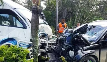 Al menos siete heridos en Cabarete, por choque de minibús con yipeta 