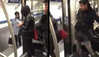 Broma cruel: joven empujó a una muchacha fuera del metro