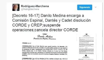 Danilo Medina cancela al director de CORDE, Leoncio Almánzar